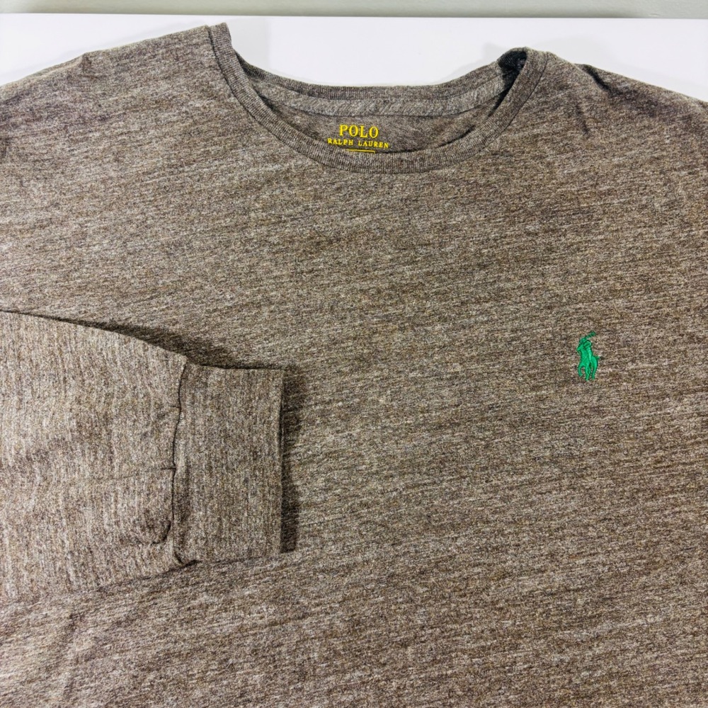 Polo Ralph Lauren Brown Long Sleeve Crew Neck Shirt Men's  XXL